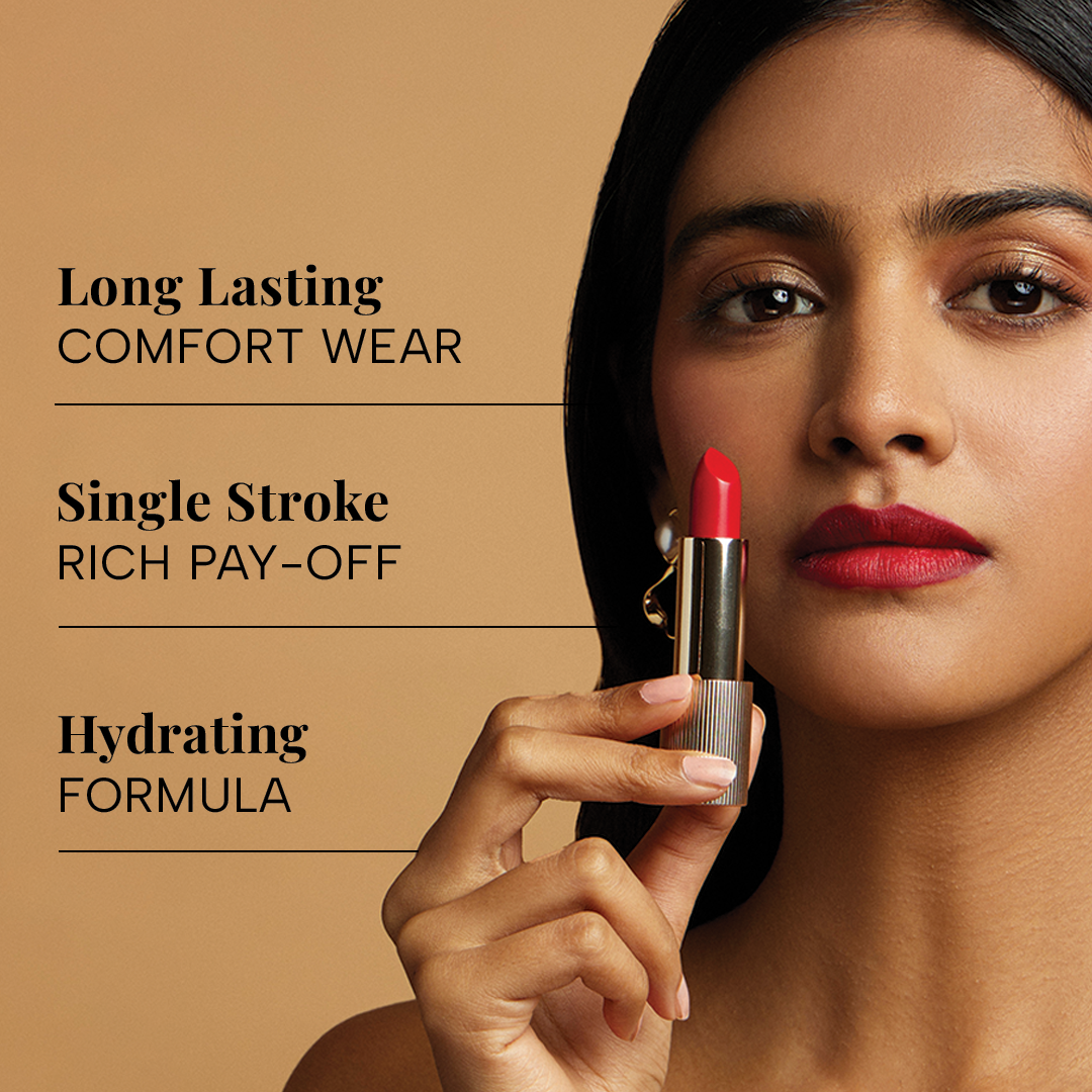 Lumiere Satin Matte Lipstick with Botanical Oils ā Riviera Red, image 20