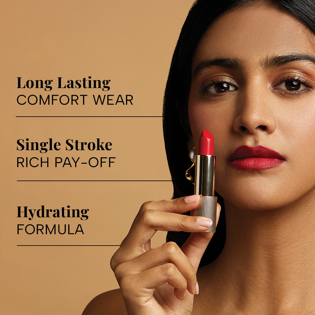 Lumiere Satin Matte Lipstick - Riviera Red