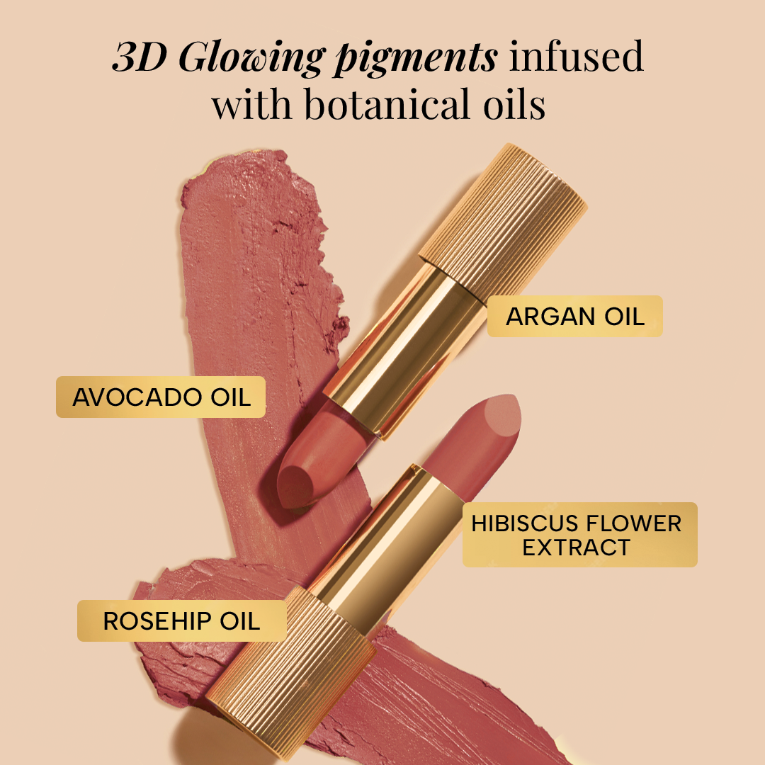 Lumiere Satin Matte Lipstick with Botanical Oils ā Nude Silk, image 81