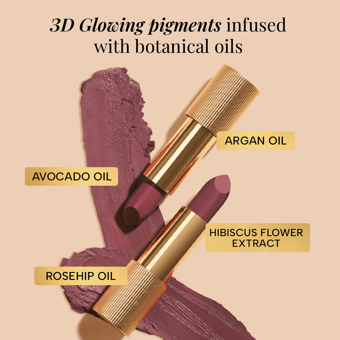 Lumiere Satin Matte Lipstick with Botanical Oils ā Twilight Truffle, image 35