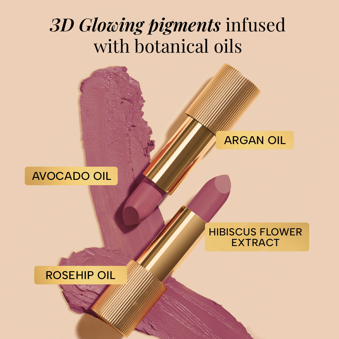 Lumiere Satin Matte Lipstick with Botanical Oils ā Pink Cashmere, image 4