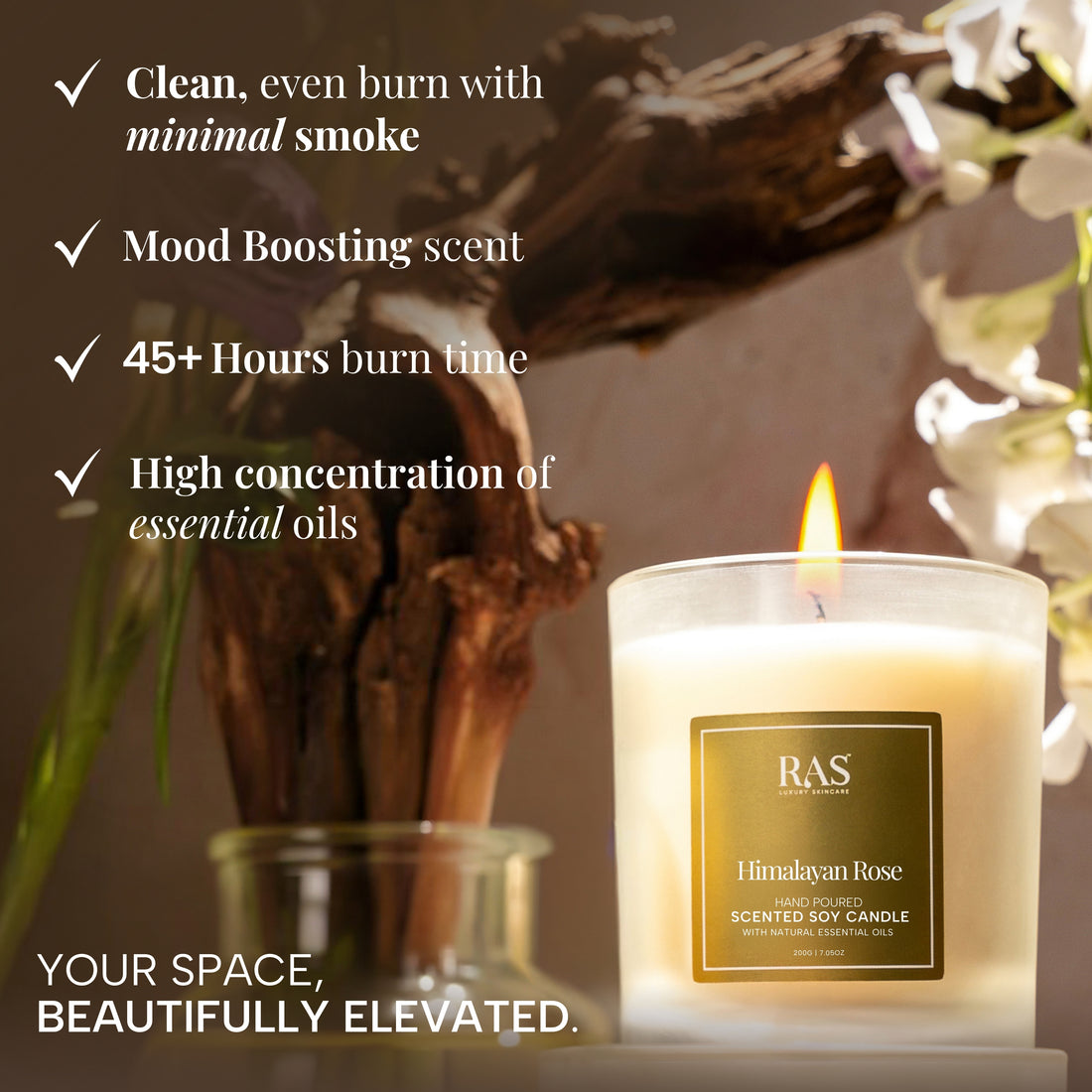 Hand Poured Scented Soy Candle With Natural Essential Oils – Himalayan Rose, image 12