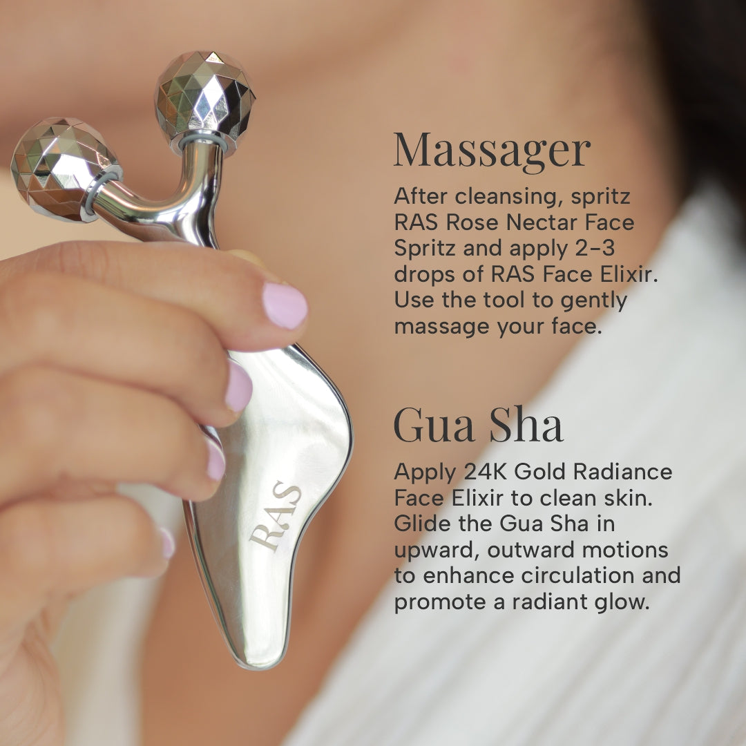 2-in-1 FaceLift Massager Face Roller cum Gua Sha
