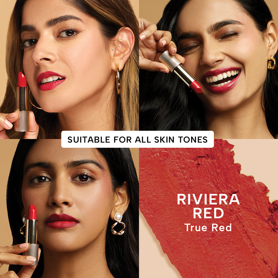 Lumiere Satin Matte Lipstick - Riviera Red