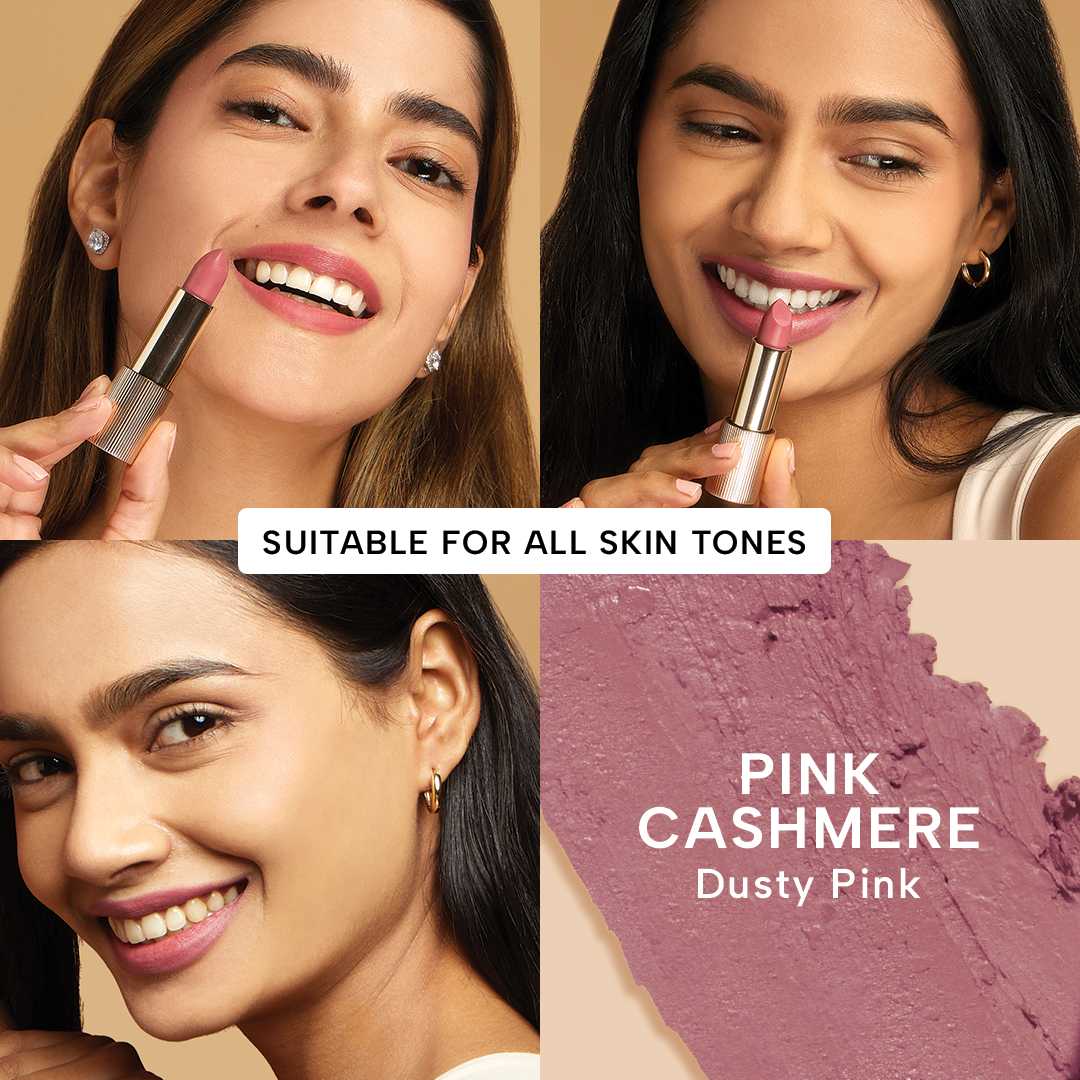 Lumiere Satin Matte Lipstick with Botanical Oils ā Pink Cashmere, image 5