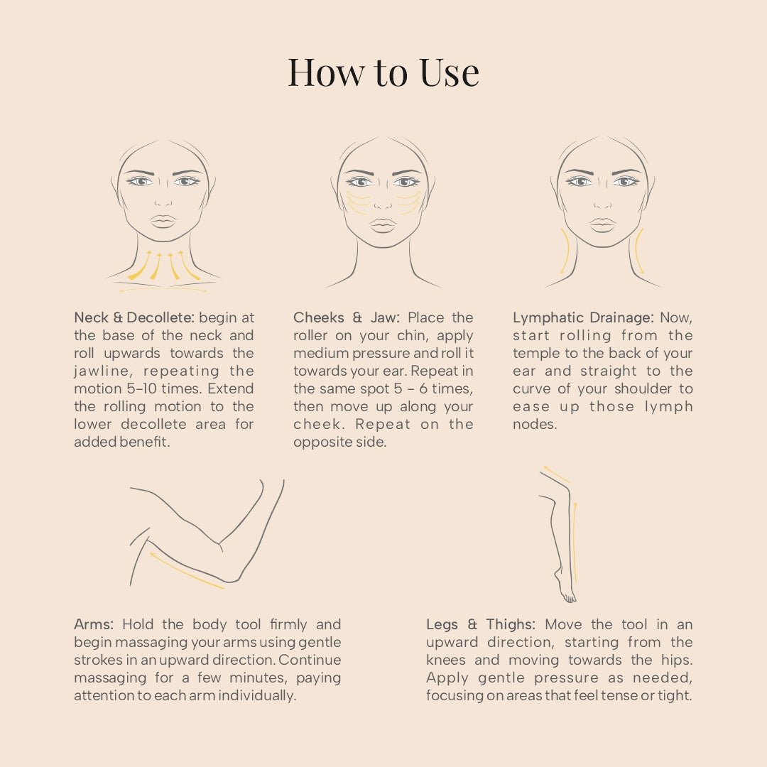 24k Gold Y-Shape 3D Electric Face & Body Massager