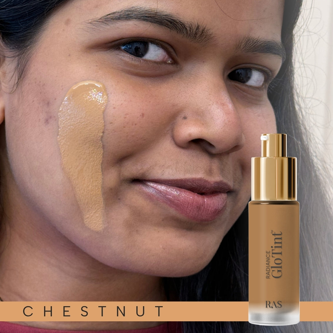 Glo-Tint Radiance Skin Perfector - Sheer Tint Foundation with SPF Protection – Chestnut, image 116