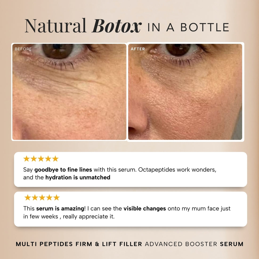 Collagen Boosting and Firming Serum with 2% Copper Peptides + Octapeptides for Botox- Like Lift – 10ml, image 18