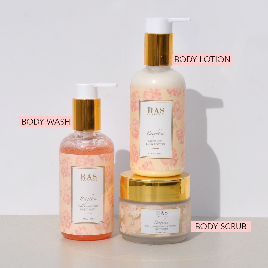 Brighten Exfoliating Powder To Foam Body Scrub