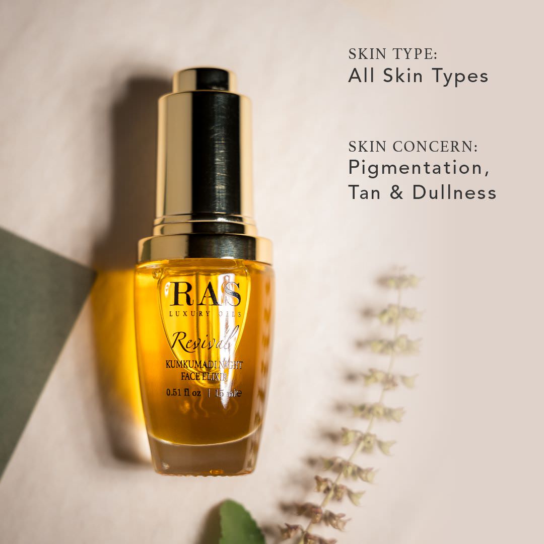 Revival Kumkumadi Night Face Elixir | Saffron and Sandalwood – 6ml, image 16
