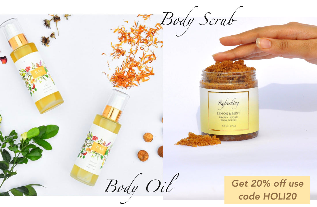 PRE and POST Holi skincare routine with RAS