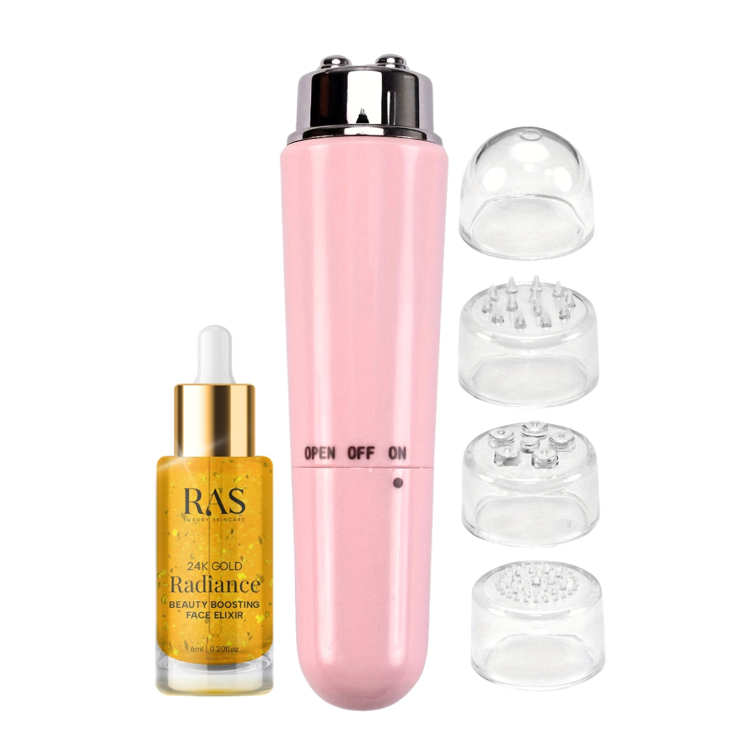 Free 4 in 1 Glowlift Electric Massager + 24K Gold Face Elixir