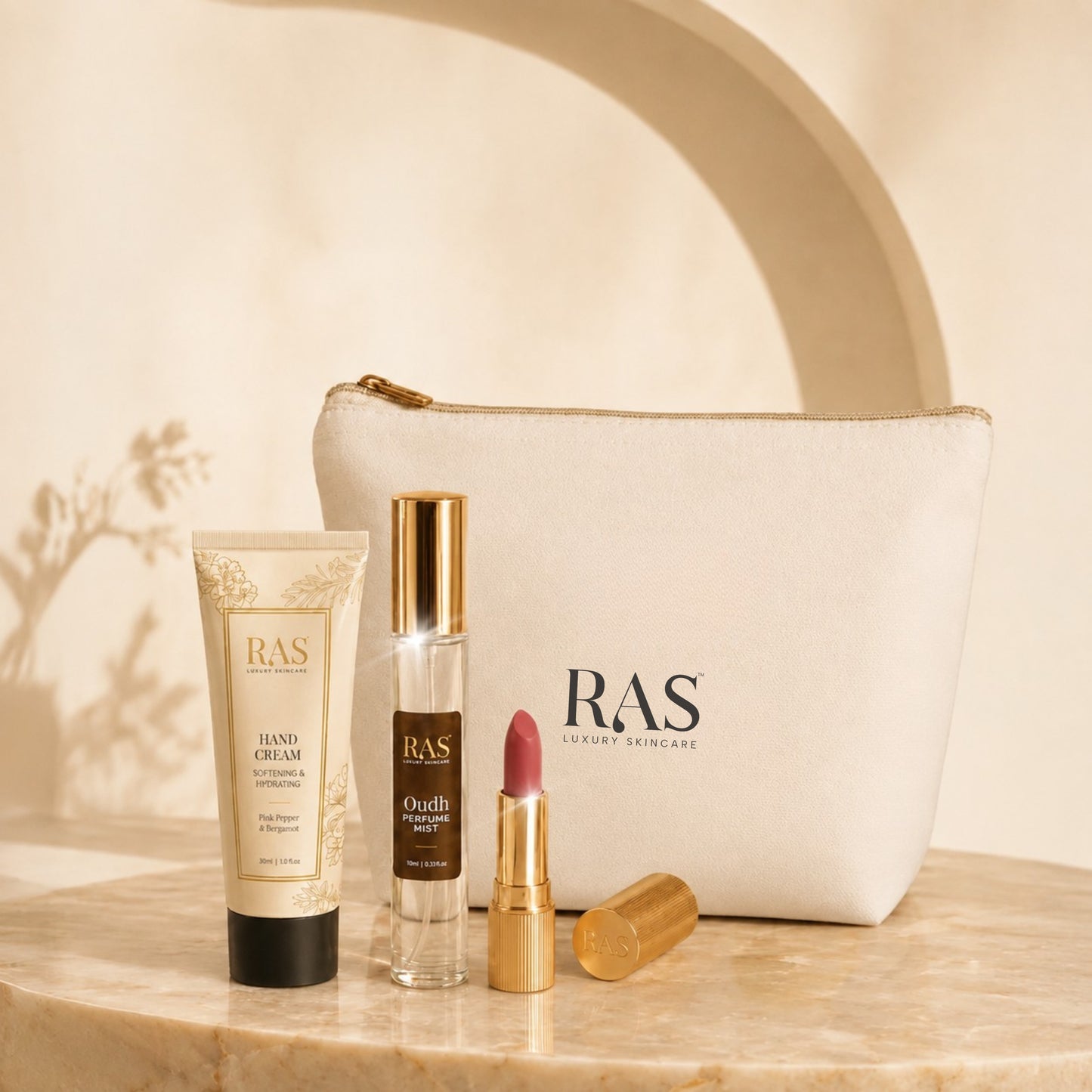 RAS Effortless Elegance Kit with Lipstick, Perfume & Hand cream