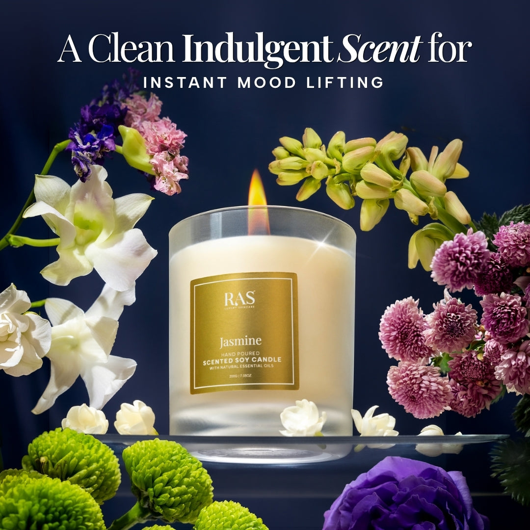 Hand Poured Scented Soy Candle With Natural Essential Oils – Jasmine, image 2