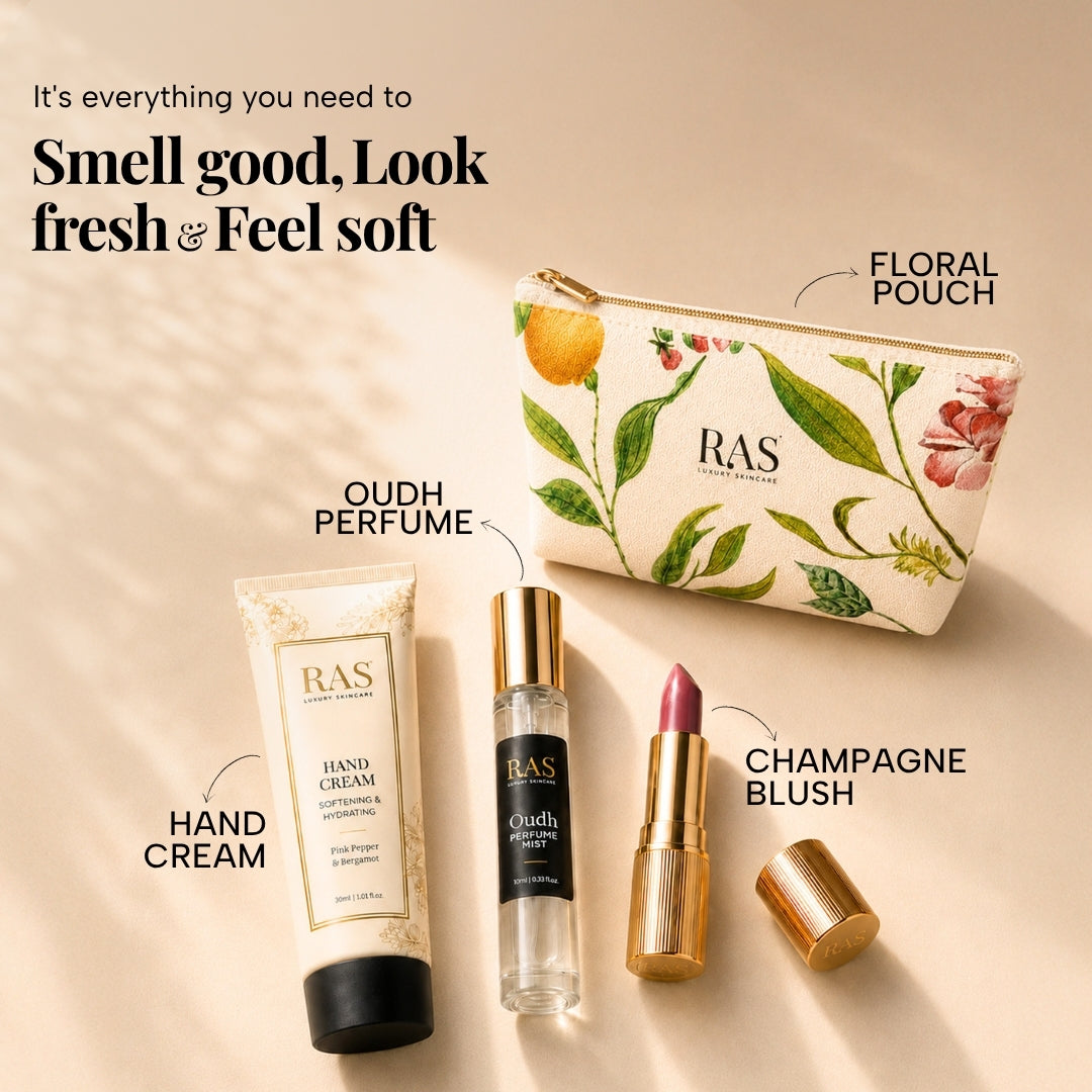 RAS Effortless Elegance Kit with Lipstick, Perfume & Hand cream
