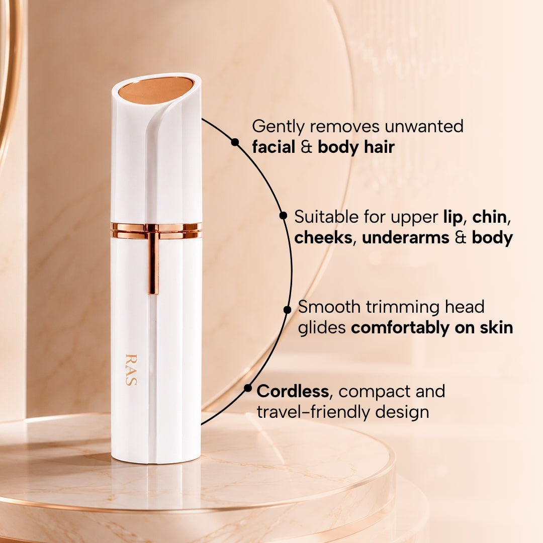 Free Painless Electric Facial Hair Remover for Women +  Super Recharge Bakuchiol Night Cream