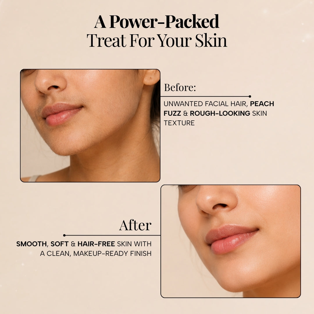 Free Painless Electric Facial Hair Remover for Women +  Super Recharge Bakuchiol Night Cream