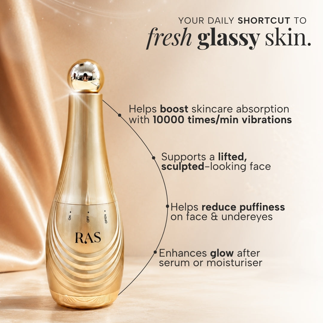 Free Glow Pro 2 in 1 Ultrasonic Electric Face Massager + Night Cream + Day Cream