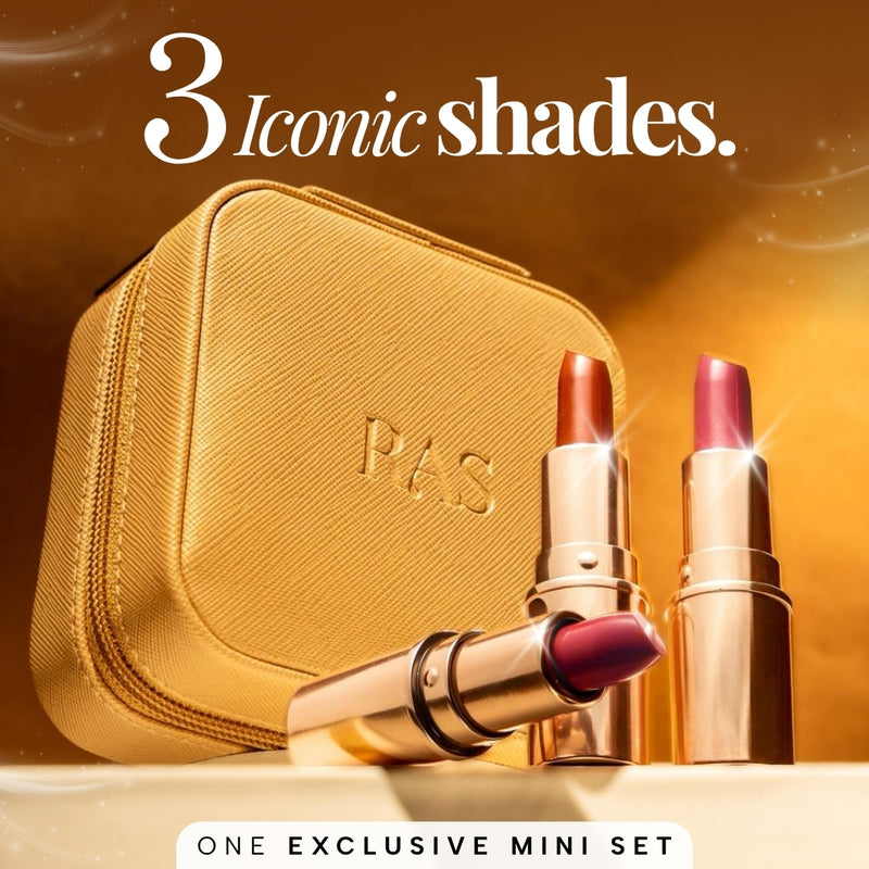 RAS Lumiere Satin Matte Mini Lipstick Bestsellers Set of 3 Flattering shades with soft-blurring-matte finish 38 reviews