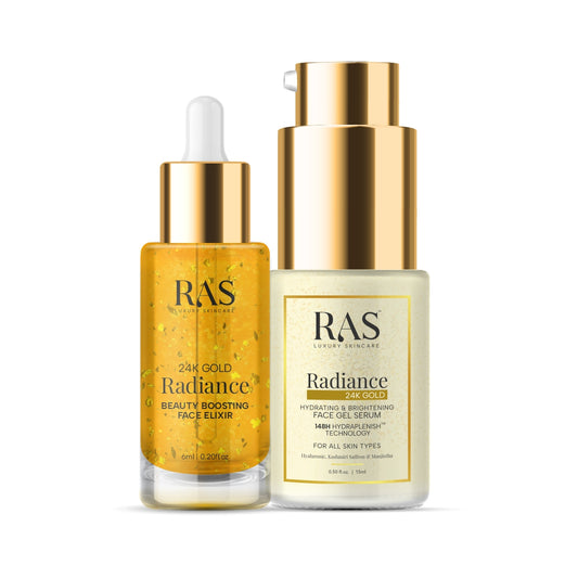 24K Gold Brightening Duo with 24K Gold Elixir & 24K Gold Gel Serum