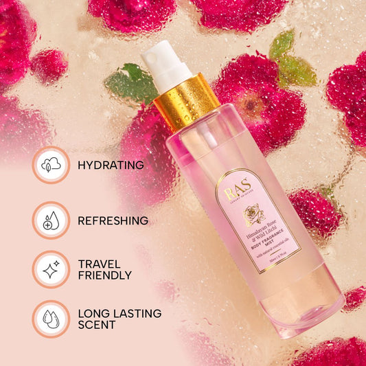 Himalayan Rose & Wild Litchi Body Fragrance Mist With Natural Essentials Oils