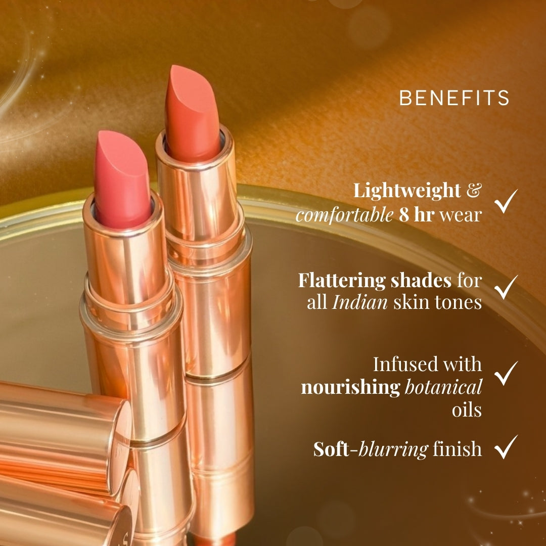 RAS Lumiere Satin Matte Mini Lipstick Bestsellers Set of 3