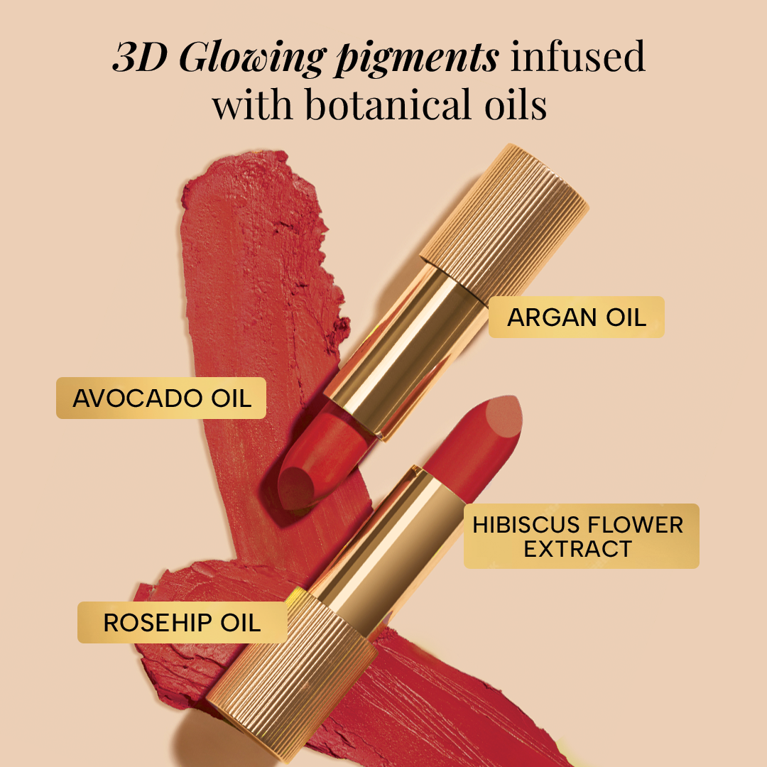 Lumiere Satin Matte Lipstick with Botanical Oils – Riviera Red, image 19