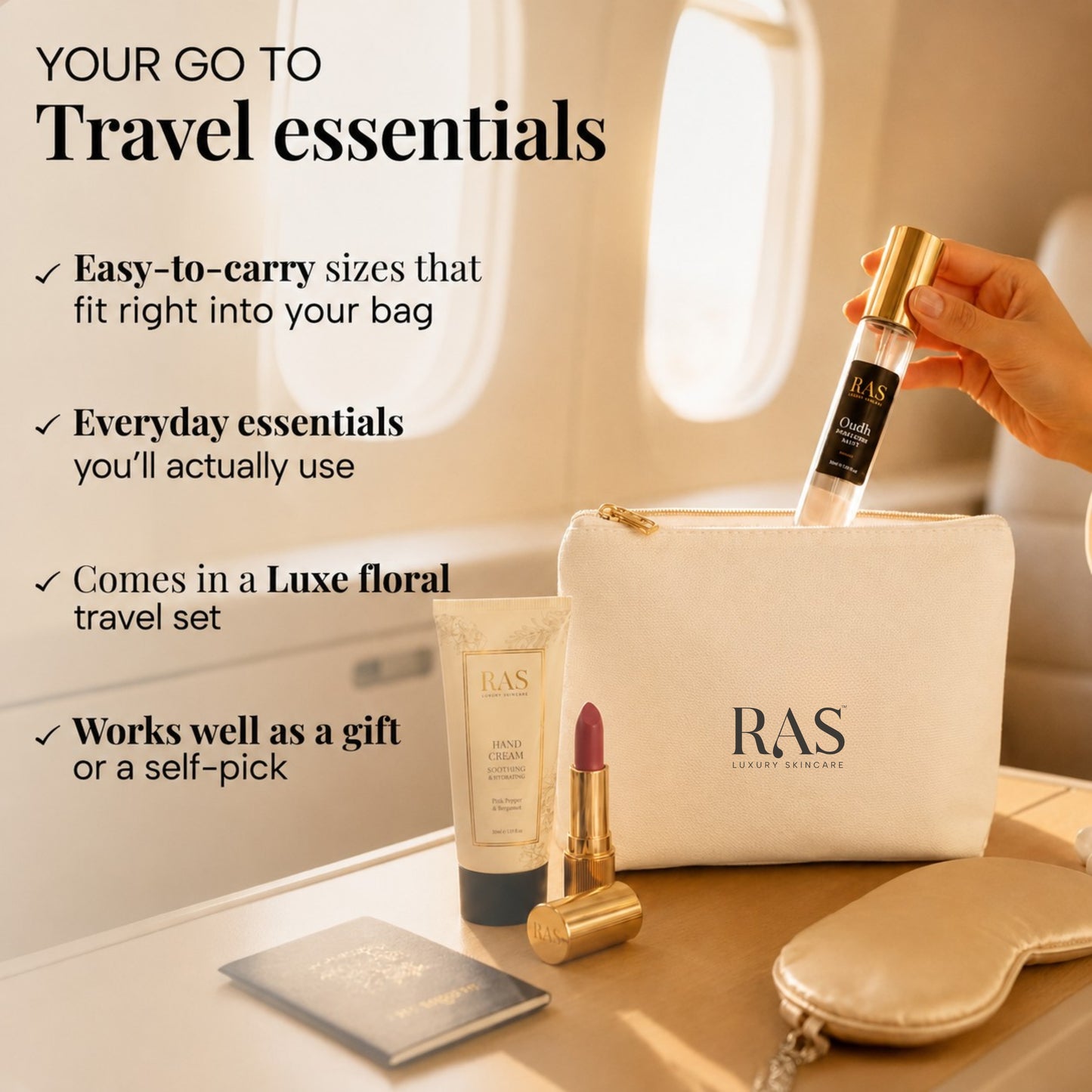 RAS Effortless Elegance Kit with Lipstick, Perfume & Hand cream