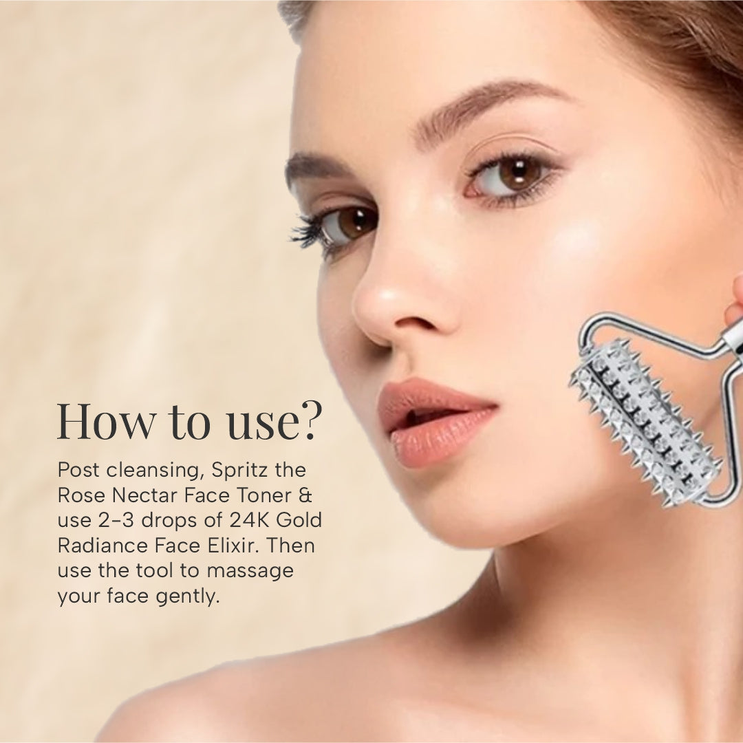 Collagen Boosting Spike Face Roller For Firm And Lifted Skin