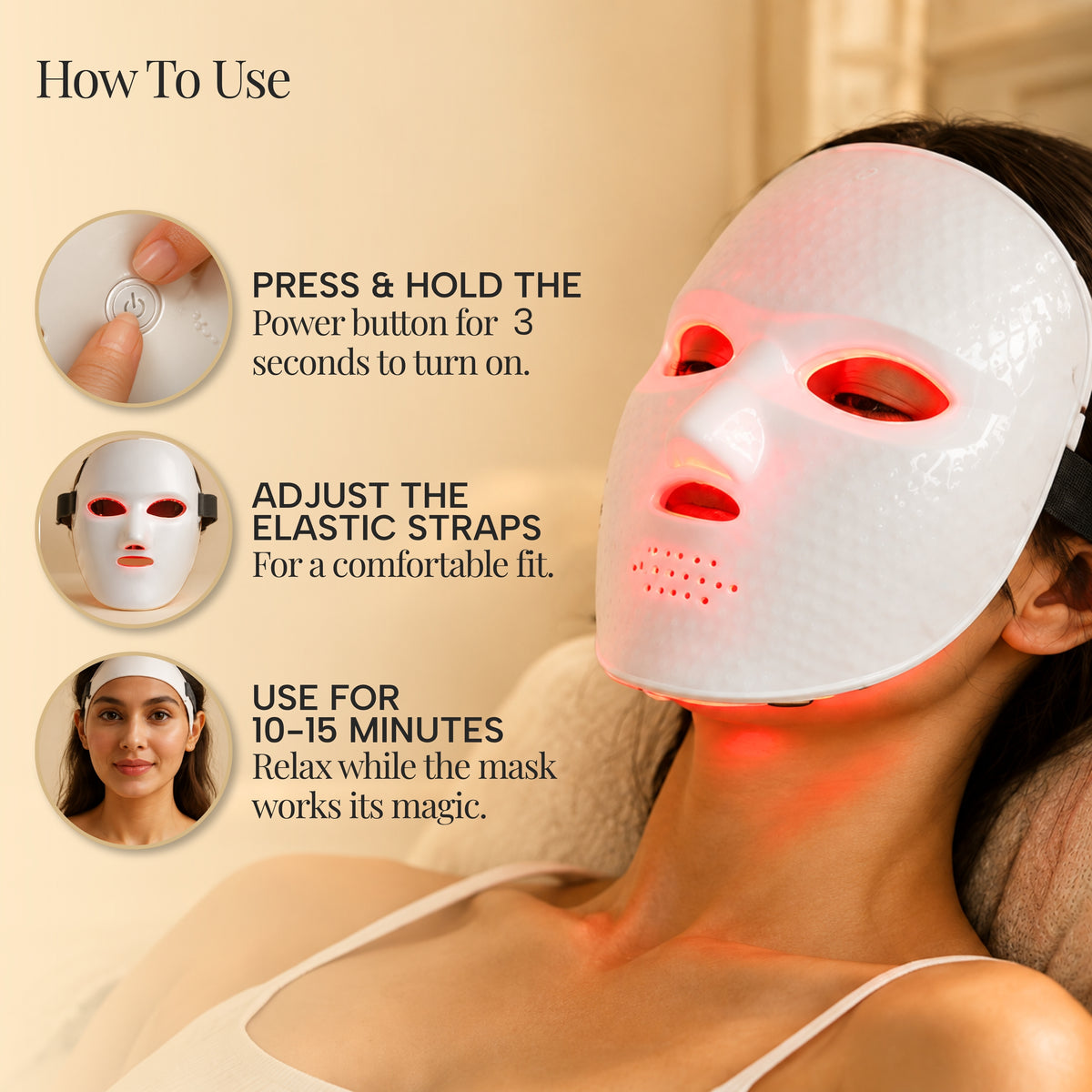RAS Lumina Glow Therapy 5-in-1 Led Face Mask