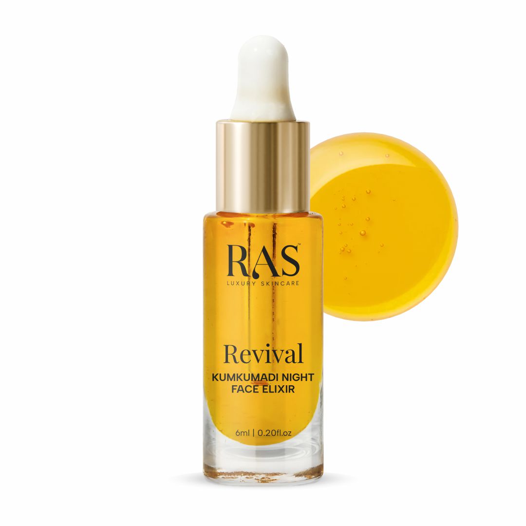 Revival Kumkumadi Night Face Elixir | Saffron and Sandalwood – 6ml, image 11