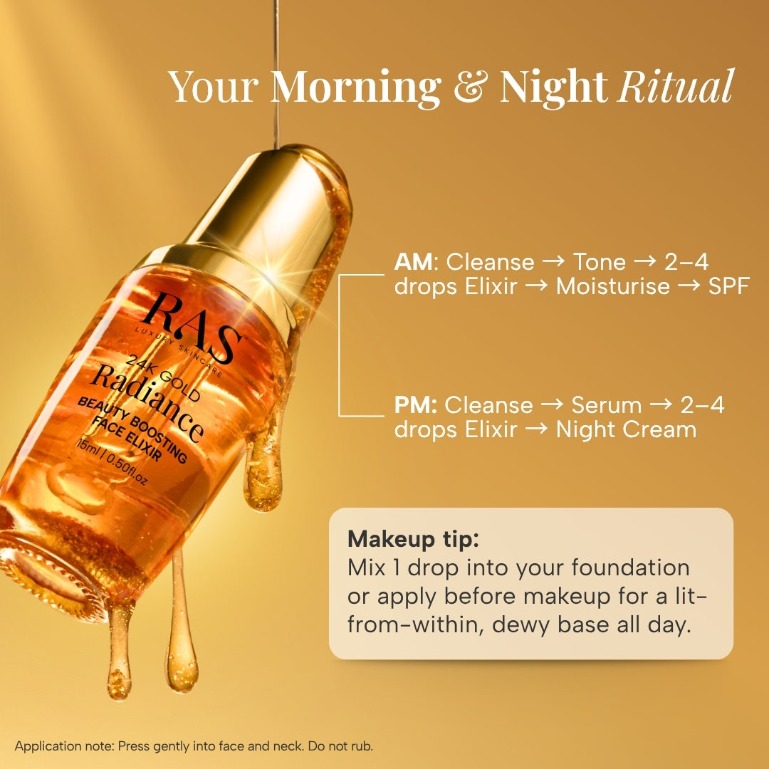 Free Glow Pro 2 in 1 Electric Face Massager + 24K Gold Face Elixir