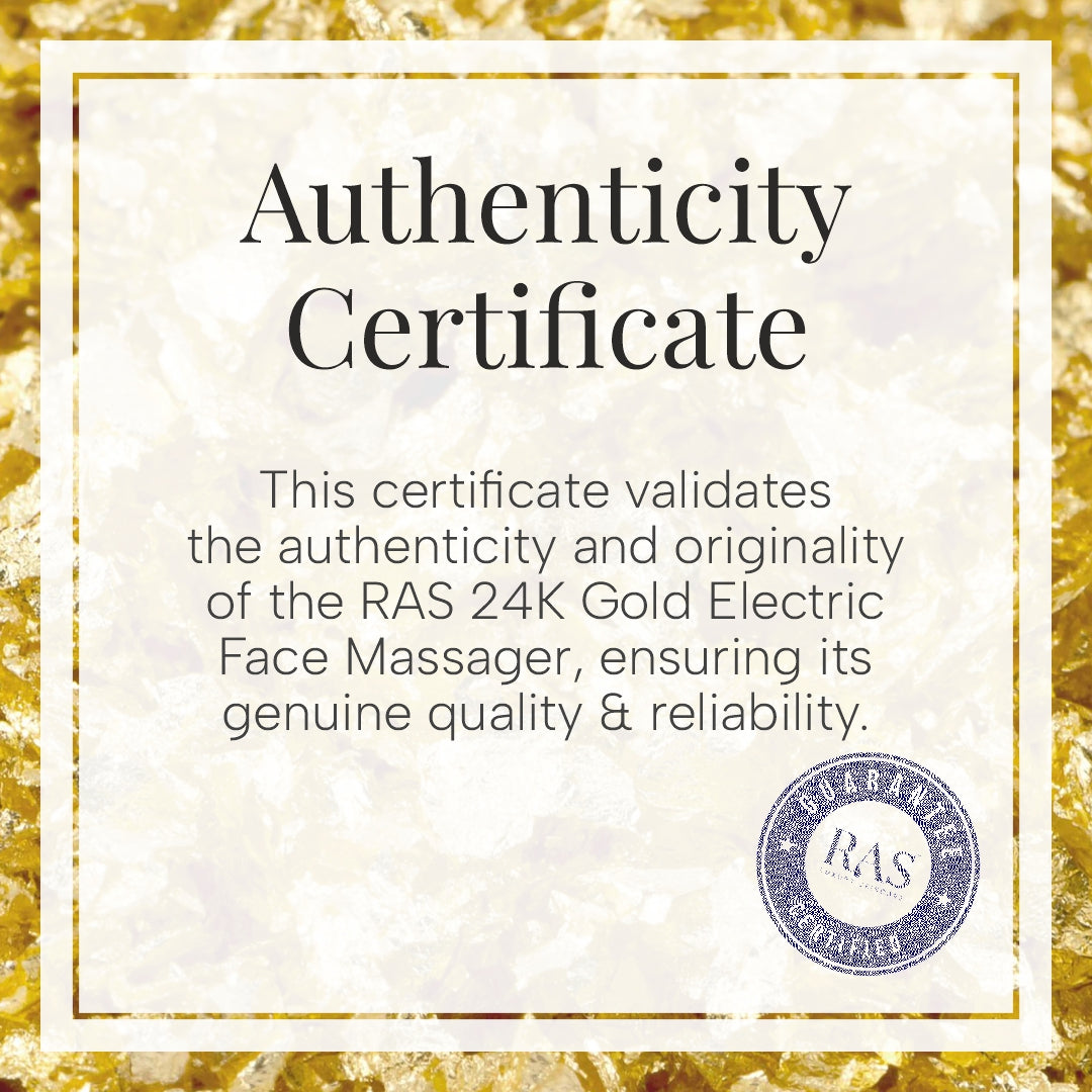 24K T-Shape Gold Vibrating Face Massager