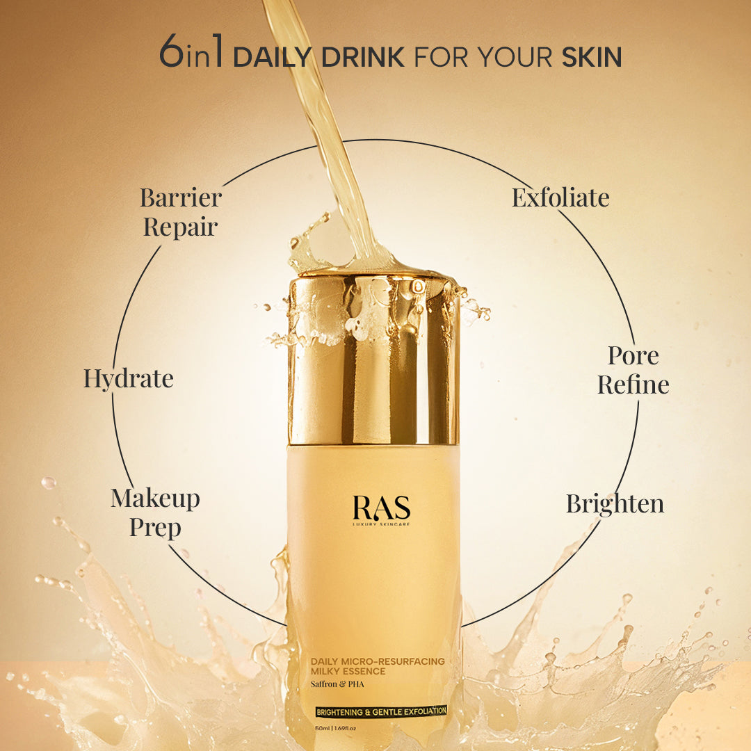 RAS Daily Micro-Resurfacing Milky Essence  toner for gentle exofliation & hydration