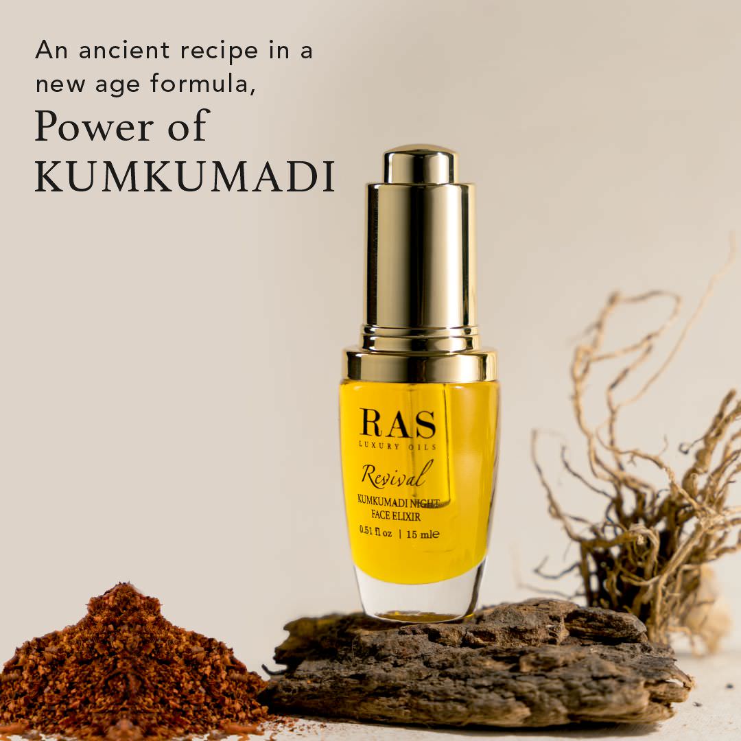 Revival Kumkumadi Night Face Elixir | Saffron and Sandalwood – 6ml, image 12