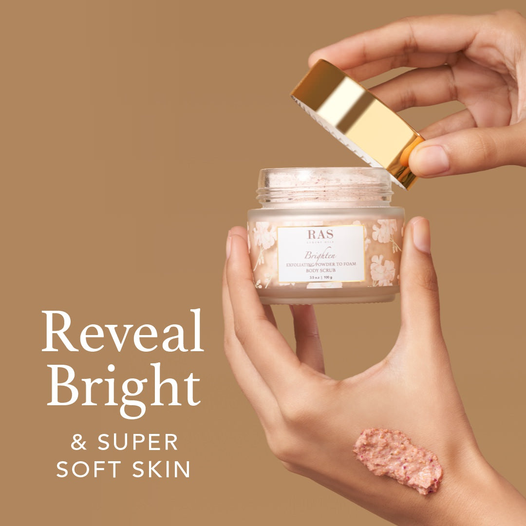 Brighten Exfoliating Powder To Foam Body Scrub – 100GM, image 2