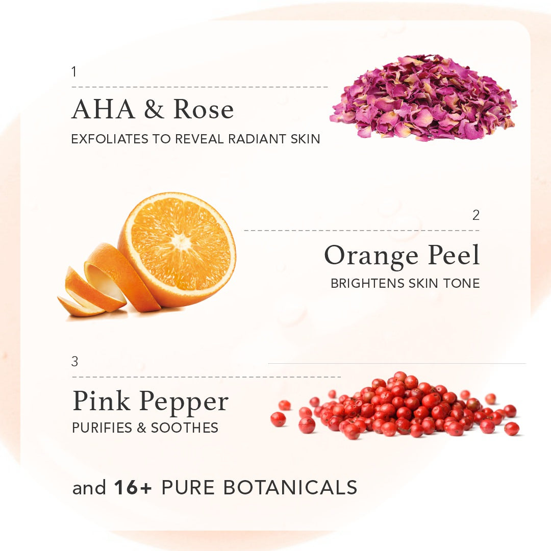 Brighten AHA Botanical Body Wash – Himalayan Rose & Pink Pepper