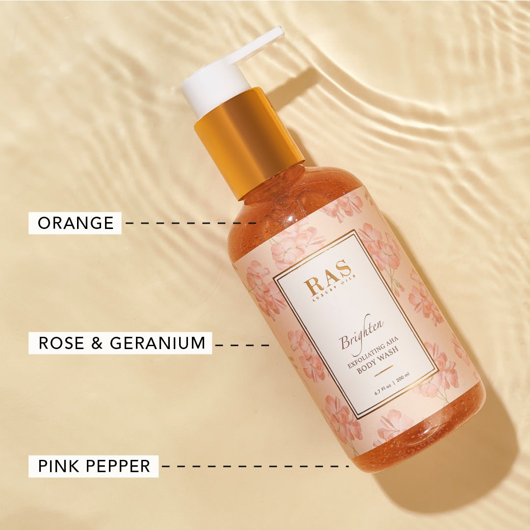 Brighten AHA Botanical Body Wash – Himalayan Rose & Pink Pepper