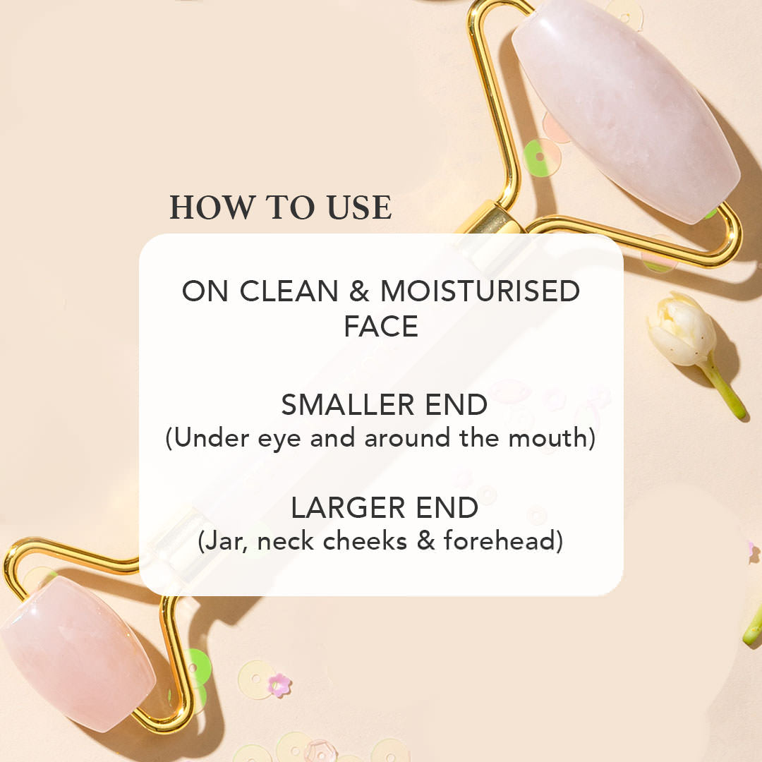 Rose Quartz Face Roller Massage Tool